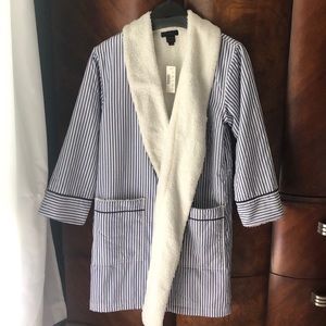 COPY - NWT J Crew Sherpa lines robe